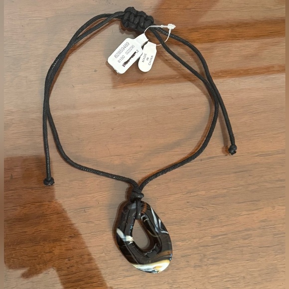 Free People Summertime Cord Choker Tiger’s Eye  NWT Bohemian Adjustable Necklace - Picture 2 of 2